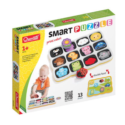 Quercetti - 0231 Smart Puzzle First Words & Colours Shapes & Colours