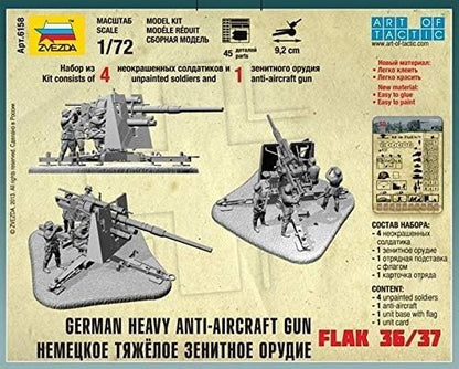 Zvezda 500786158 – 1:72 German Flak 36/37, 88 mm