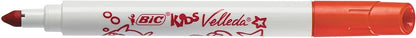BIC Kids Mini Velleda, Whiteboard Markers Fine Bullet Dry Wipe Markers, Ideal for School or Home, Assorted Colours, Pack of 6