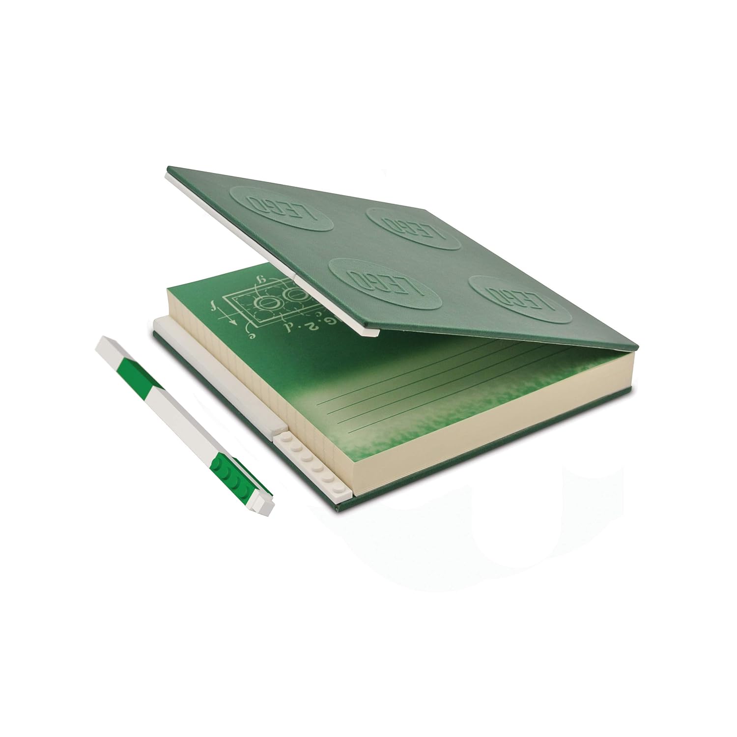 IQ LEGO Cuaderno Estacionario con Cierre - Cuaderno de Papelería con Bolígrafo de Gel