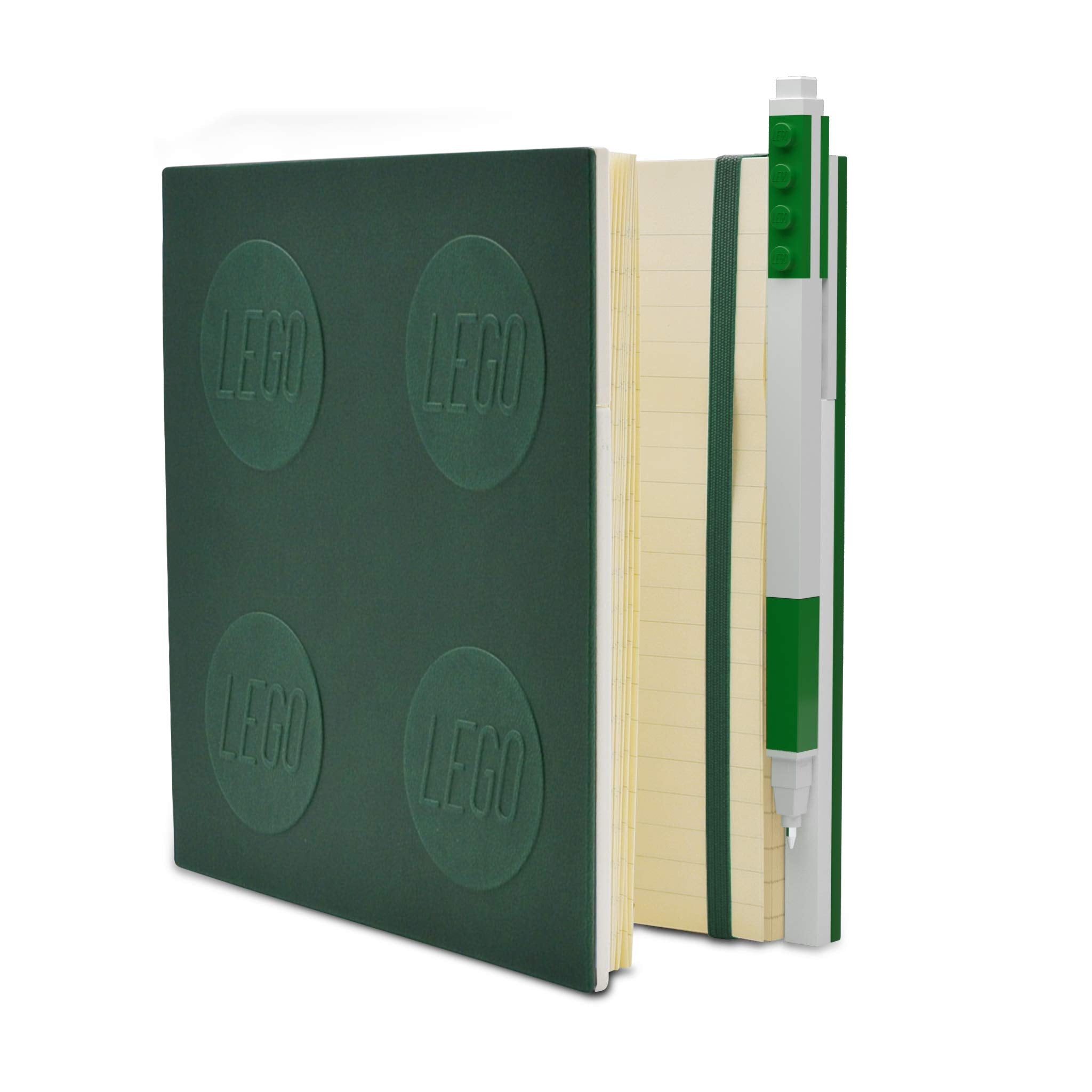 IQ LEGO Cuaderno Estacionario con Cierre - Cuaderno de Papelería con Bolígrafo de Gel