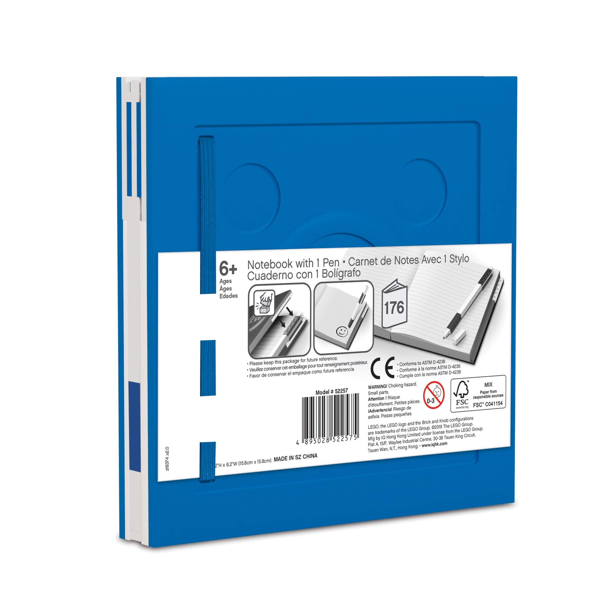 LEGO Stationery Locking Notebook with Gel Pen - Blue