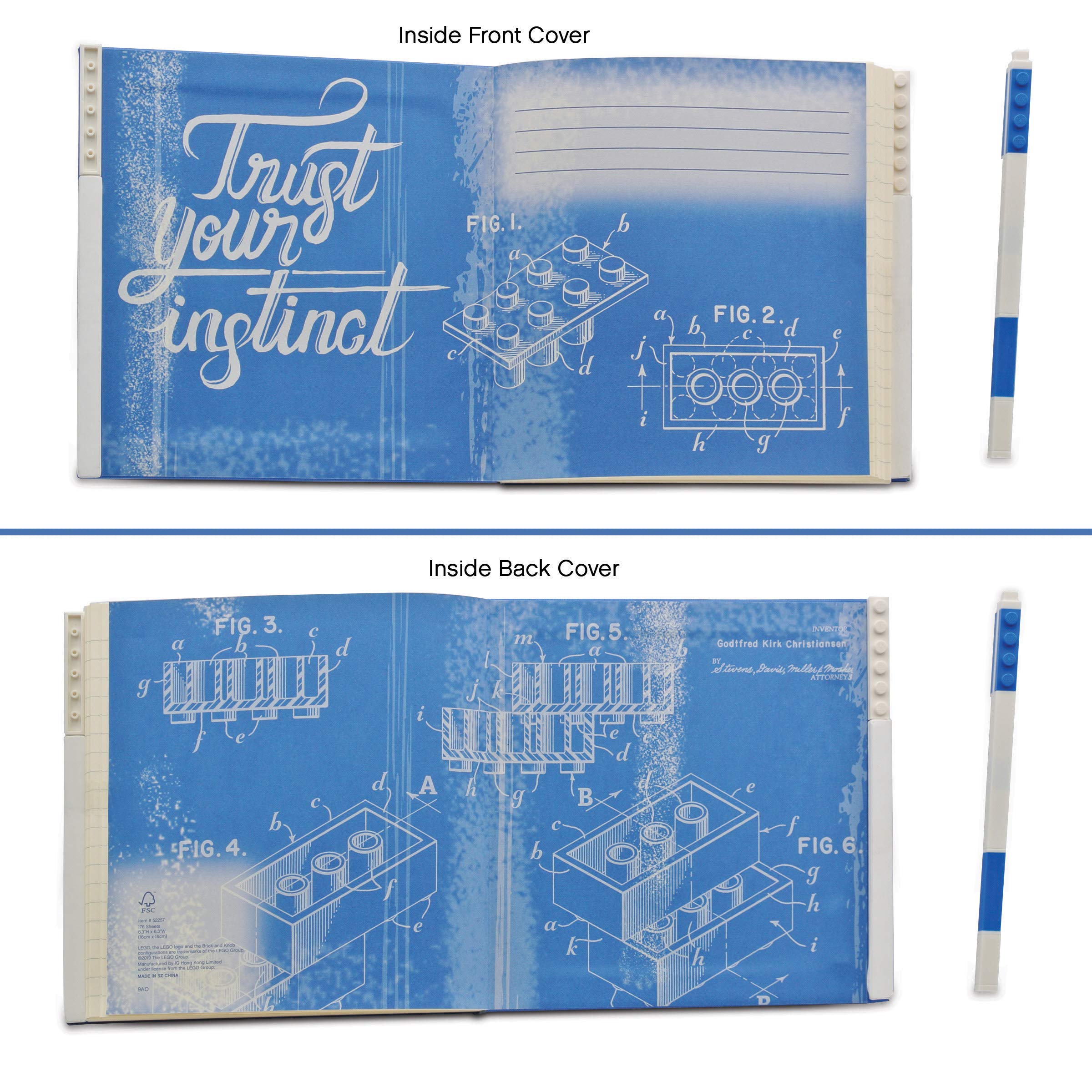 LEGO Stationery Locking Notebook with Gel Pen - Blue