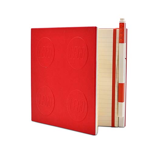 IQ LEGO Cuaderno Estacionario con Cierre - Cuaderno de Papelería con Bolígrafo de Gel