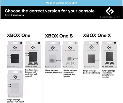 Floating Grips Xbox One X And Controller Wall Mounts - Bundle (Black)