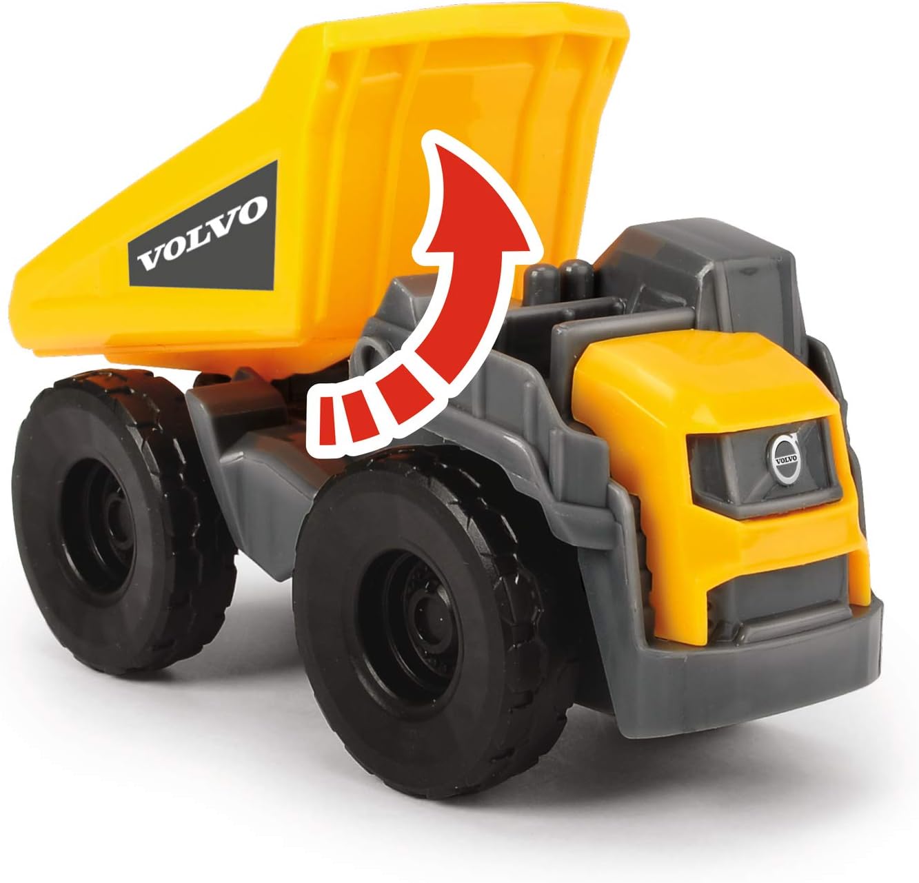 Dickie Toys 203722008 Scania Dump truck Volvo Micro Workers, Excavator, Site, Set of 5, Construction Vehicles, Gift Set Children 3 Years, Grey, Yellow