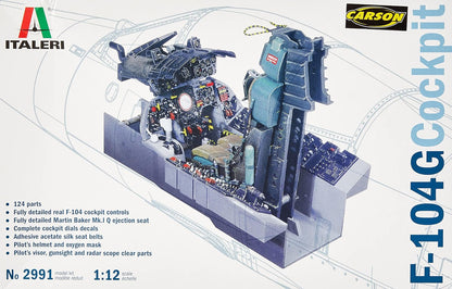 Italeri 2991S 1:12 F-104G Cockpit, getrouwe reproductie, modelbouw, knutselen, hobby, lijmen, plastic kit, montage