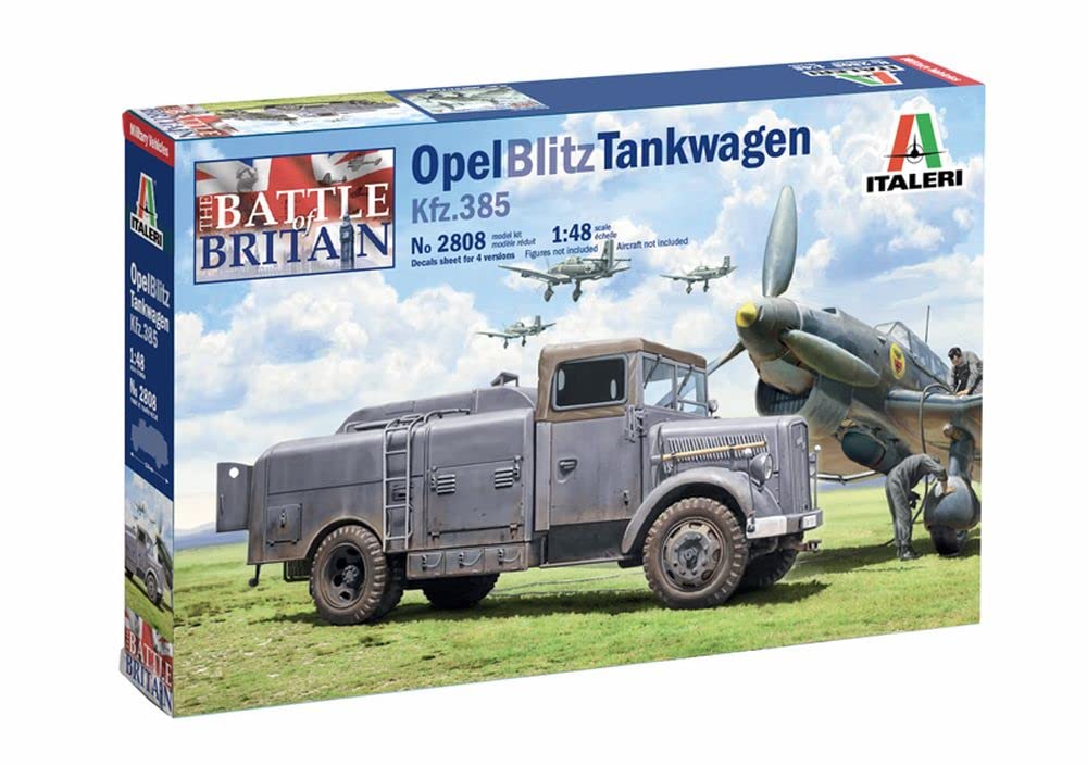 Italeri 2808S 1:48 Sd.Kfz.385 Tank Truck Bat.o.Brit, Model Building, Kit, Stand Model Making, Crafts, Hobby, Gluing, Plastic Construction Kit, True to Detail