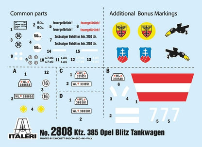 Italeri 2808S 1:48 Sd.Kfz.385 Tank Truck Bat.o.Brit, Model Building, Kit, Stand Model Making, Crafts, Hobby, Gluing, Plastic Construction Kit, True to Detail