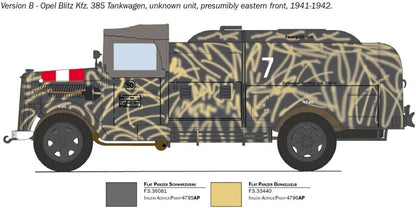 Italeri 2808S 1:48 Sd.Kfz.385 Tank Truck Bat.o.Brit, Model Building, Kit, Stand Model Making, Crafts, Hobby, Gluing, Plastic Construction Kit, True to Detail
