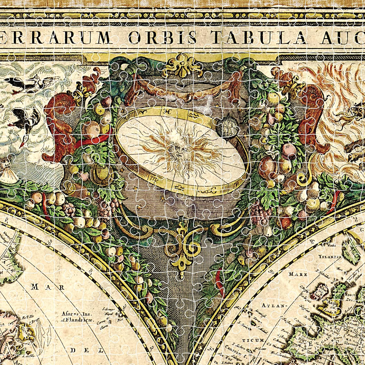 Mindbogglers Gold Jigsaw: Vintage World Map