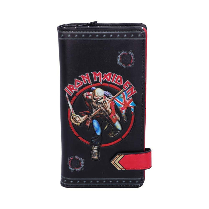 Nemesis Now Iron Maiden Eddie Trooper Embossed Purse, PU Leather, Black, Officially Licensed Iron Maiden, Eddie The Trooper Giftware, Spacious and Stylish, Multiple Slots for Cards and Coins
