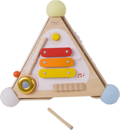Classic World Wooden Pyramid Activity Box, Educational Activity Cube, Baby Multi-functional Activity Centre, 33 x 35 x 29 cm, 2 Years+