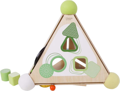 Classic World Wooden Pyramid Activity Box, Educational Activity Cube, Baby Multi-functional Activity Centre, 33 x 35 x 29 cm, 2 Years+