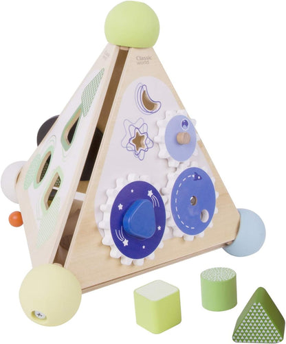 Classic World Wooden Pyramid Activity Box, Educational Activity Cube, Baby Multi-functional Activity Centre, 33 x 35 x 29 cm, 2 Years+