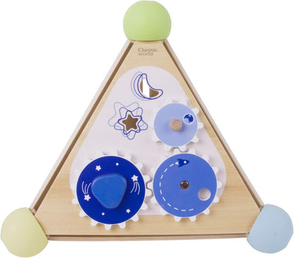 Classic World Wooden Pyramid Activity Box, Educational Activity Cube, Baby Multi-functional Activity Centre, 33 x 35 x 29 cm, 2 Years+