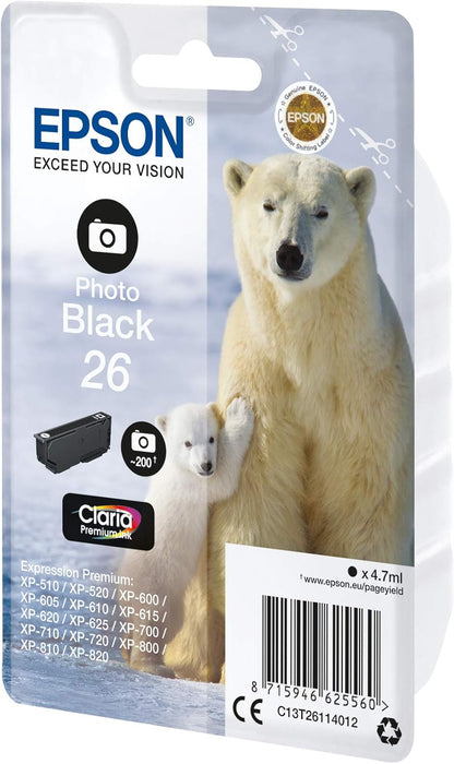 EPSON Polar Bear Ink Cartridge for Epson Expression Premium Series - Photo Black