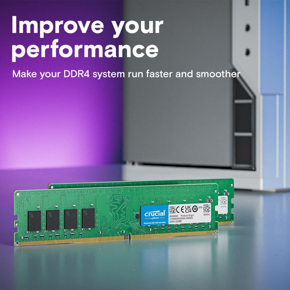 Crucial RAM 16GB DDR4 3200MHz CL22 (2933MHz oder 2666MHz) Desktop Arbeitsspeicher CT16G4DFRA32A