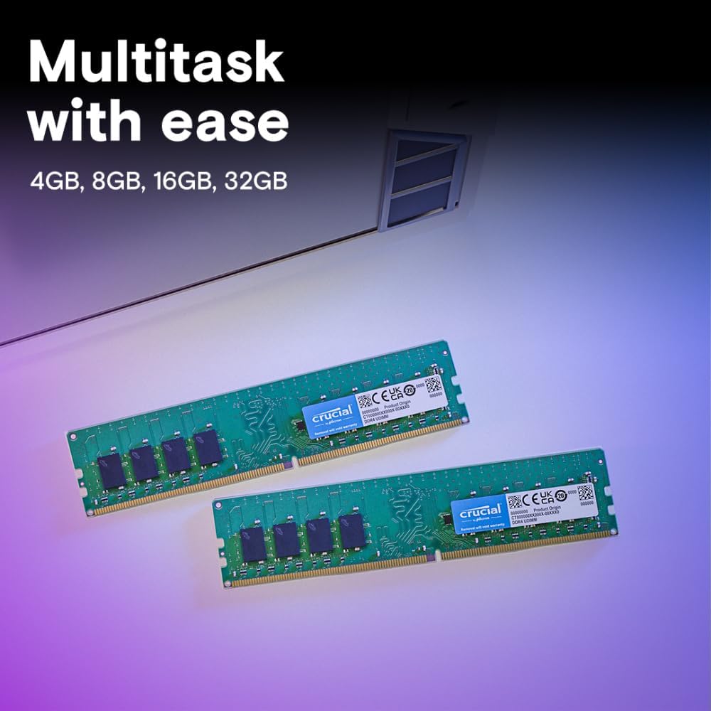 Crucial RAM 16GB DDR4 3200MHz CL22 (2933MHz oder 2666MHz) Desktop Arbeitsspeicher CT16G4DFRA32A