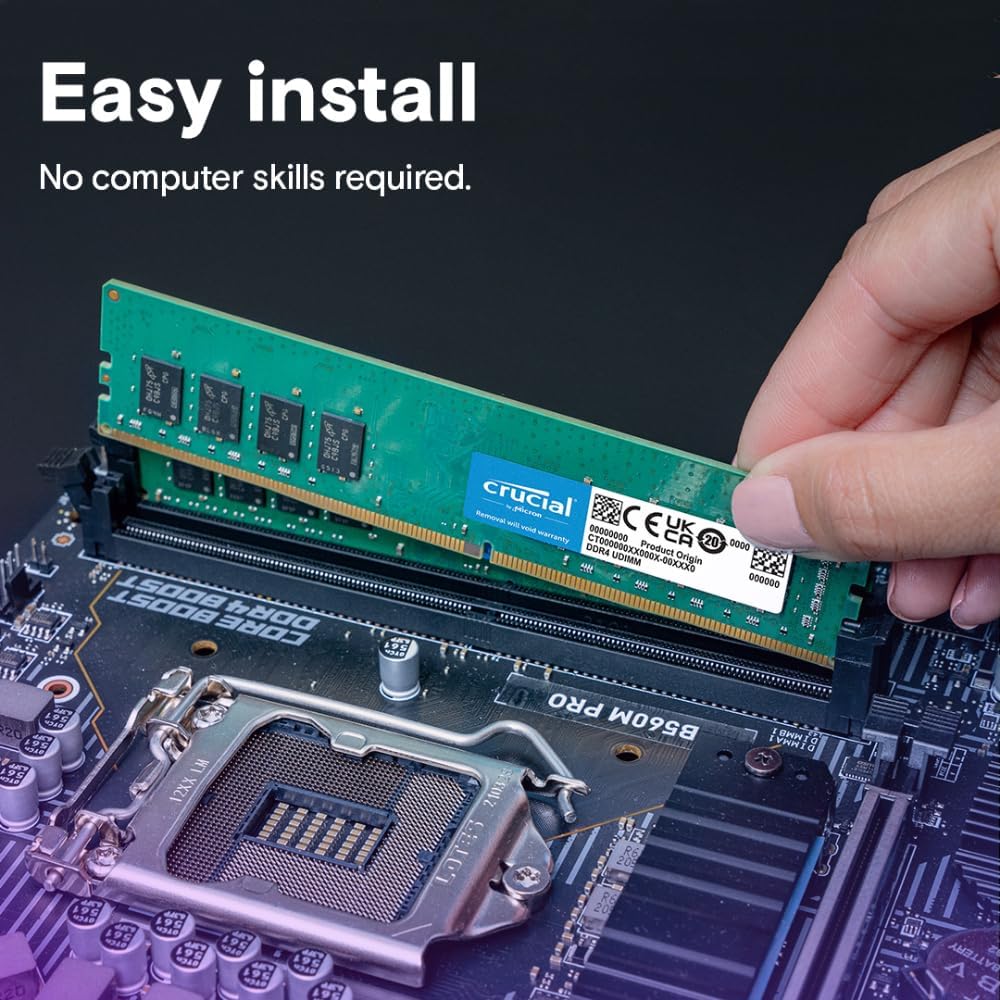Crucial RAM 16GB DDR4 3200MHz CL22 (2933MHz oder 2666MHz) Desktop Arbeitsspeicher CT16G4DFRA32A