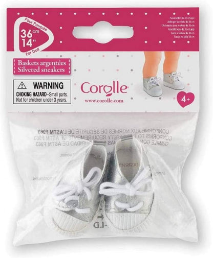 Corolle 9000211510 Ma Silver Shoes for All 36 cm Dolls Accessories
