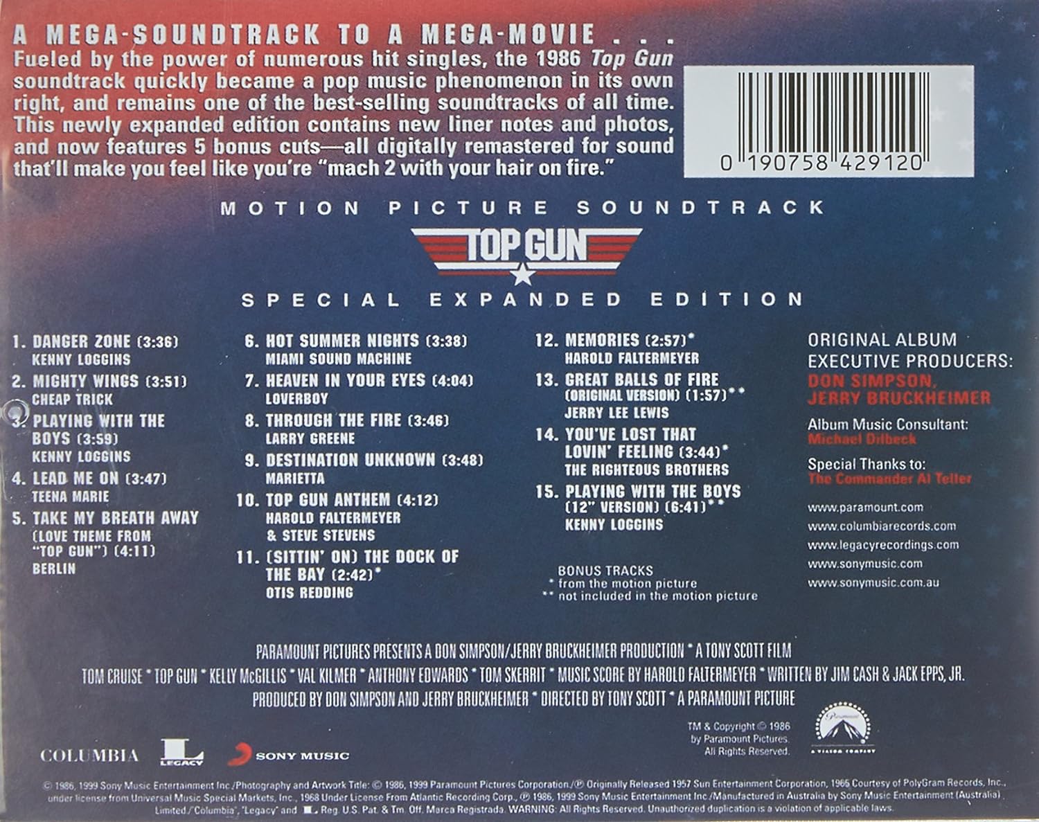 Top Gun (1986 - Original Soundtrack)