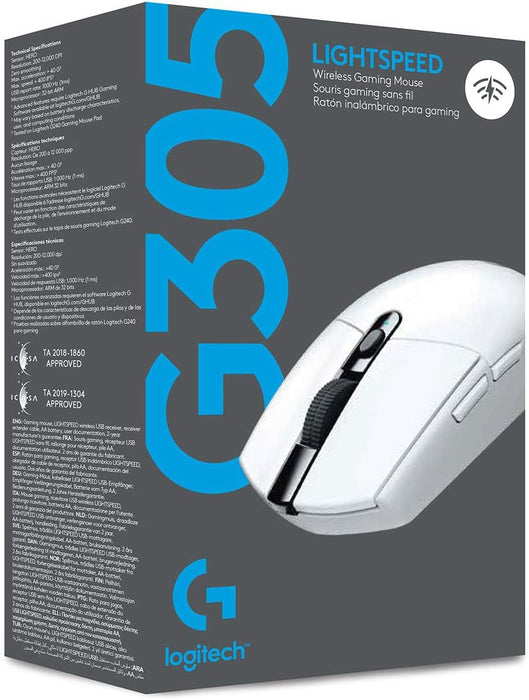 Logitech G305 LIGHTSPEED Wireless Gaming Mouse, HERO 12K Sensor, 12,000 DPI, Lightweight, 6 Programmable Buttons, 250h Battery Life, On-Board Memory, PC/Mac