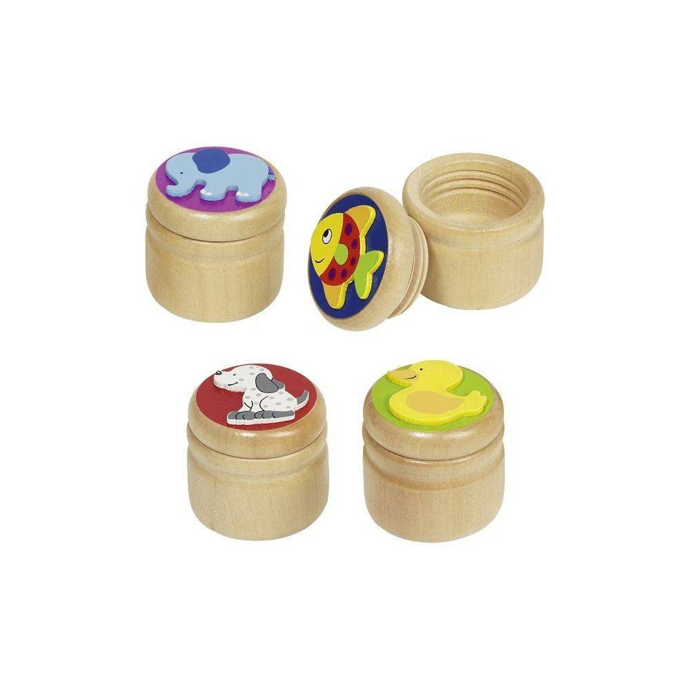 Goki 60915 Milk Teeth Box, Elephant, Duck, Fish, Dog, Mixed