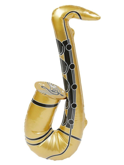 Smiffys Inflatable Saxophone, Gold