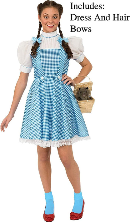 Rubie's Official Wizard of Oz Dorothy, Adults Costume - Standard,Blue, World Book Day