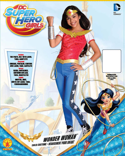 Rubie's Official DC Super Hero Girl's Wonder Woman Deluxe Costume, Kids Fancy Dress