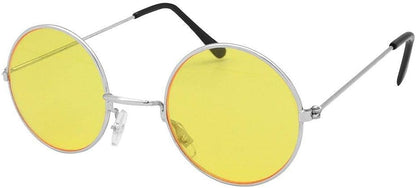 Bristol Novelty BA129 Classic John Lennon Round Sunglasses | Unisex | 1 Piece | Clear | One Size - Adult Glass, Black