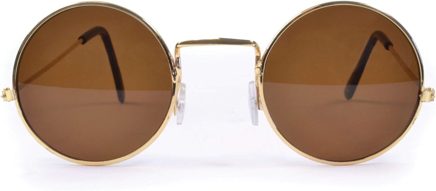 Bristol Novelty BA222 Lennon Glasses Orange, One Size