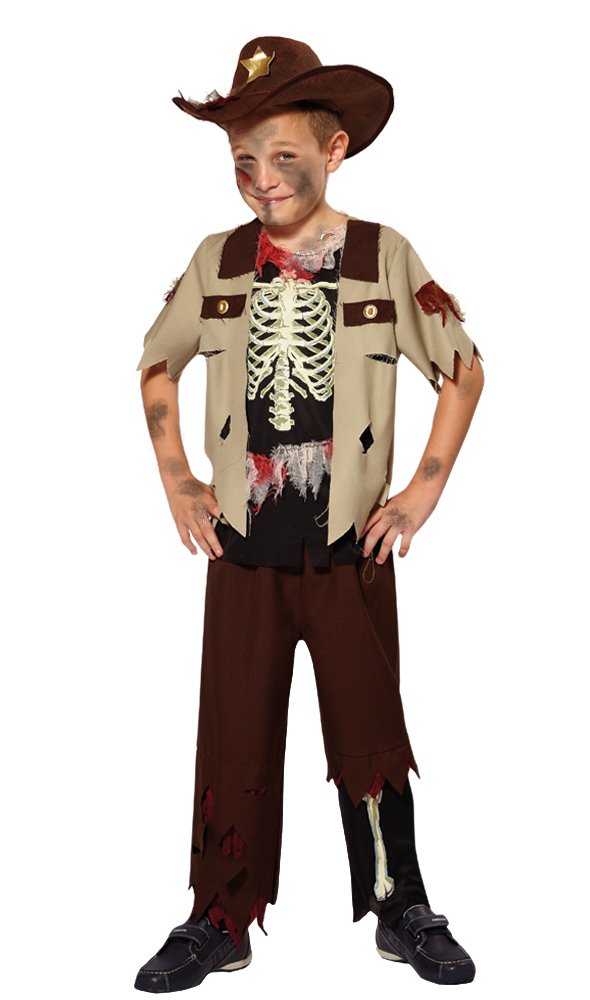 Bristol Novelty Skeleton Sheriff Costume (L) Childs Age 7 - 9 Years