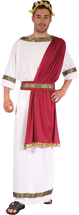 Bristol Novelty AC364 Ancient Greek God Costume set | For Men | White, Multi-coloured, Standard One Size