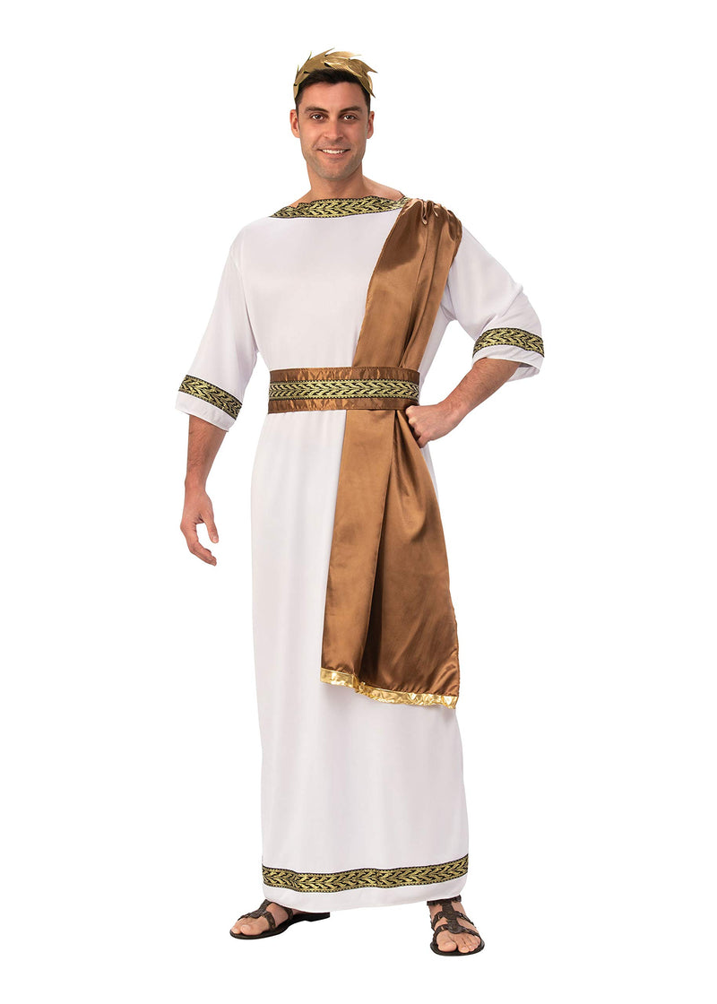 Bristol Novelty AC734X Greek God Costume set | For Men | White, and Brown, X