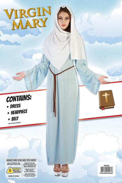 Bristol Novelty Nativity Christmas Ladies Religious Top Fancy Dress Party Virgin Mary Costume UK