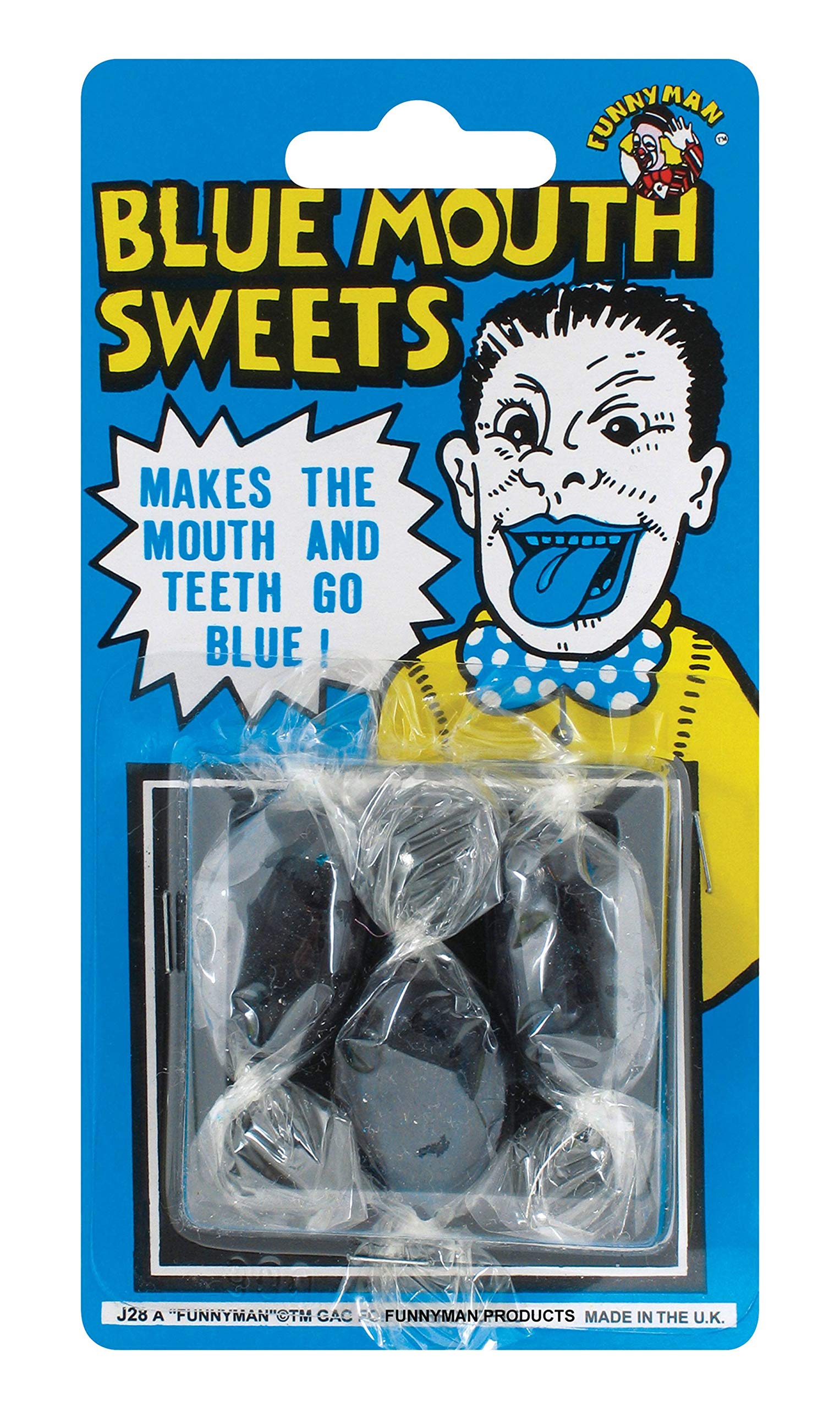 3 x Blue Mouth Sweets - Ideal For Resale Or Party Bags