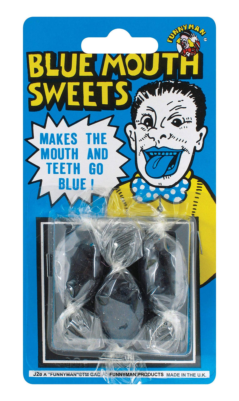3 x Blue Mouth Sweets - Ideal For Resale Or Party Bags