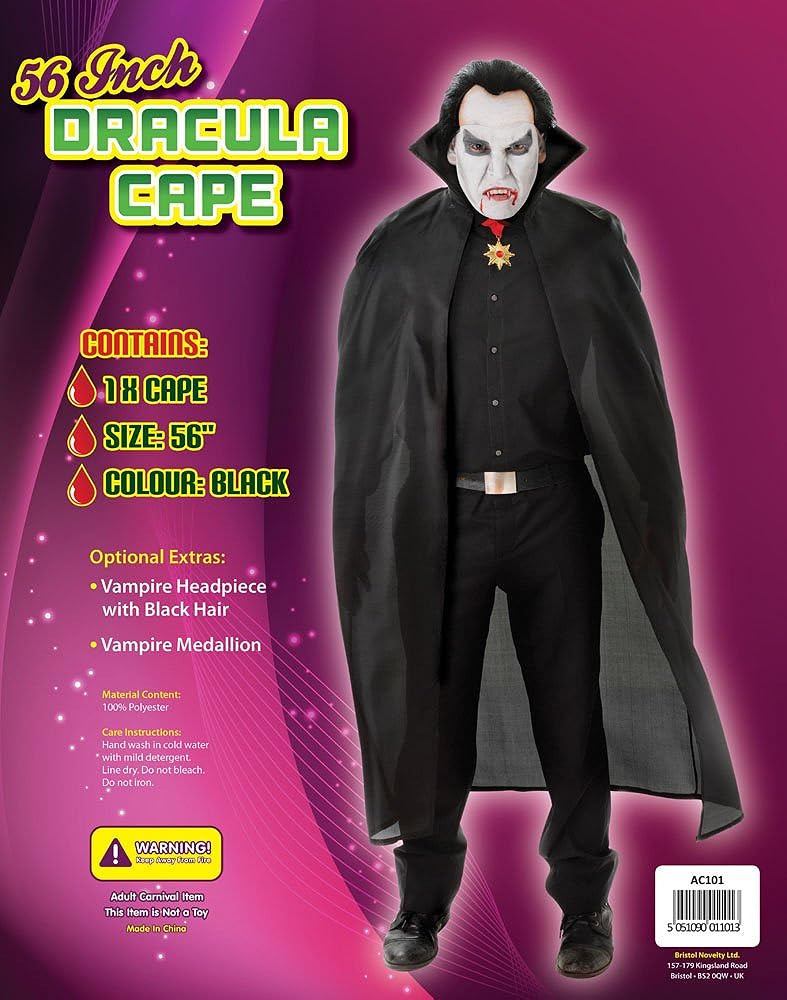 Bristol Novelty Unisex Erwachsene Dracula Umhang