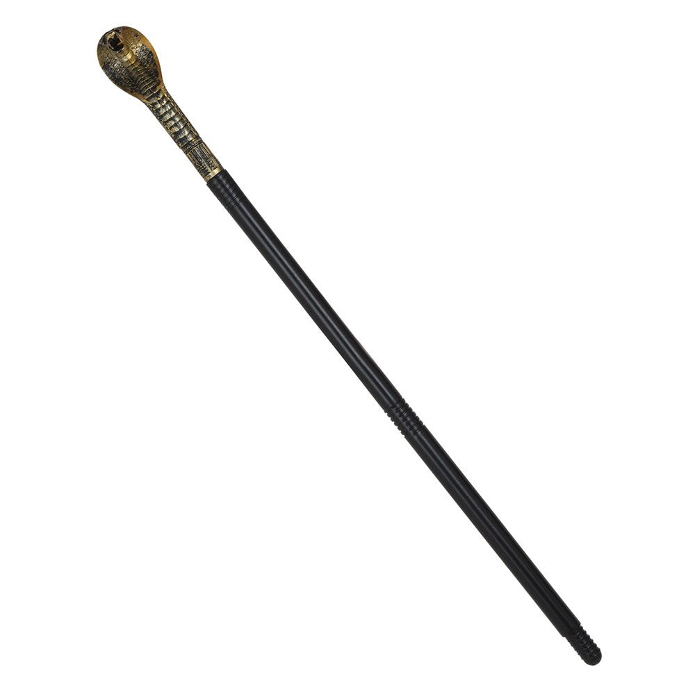 Bristol Novelty BA2152 Snake Cane for Fancy Dress, Mens, Black, One Size