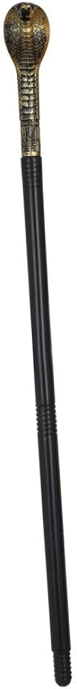 Bristol Novelty BA2152 Snake Cane for Fancy Dress, Mens, Black, One Size