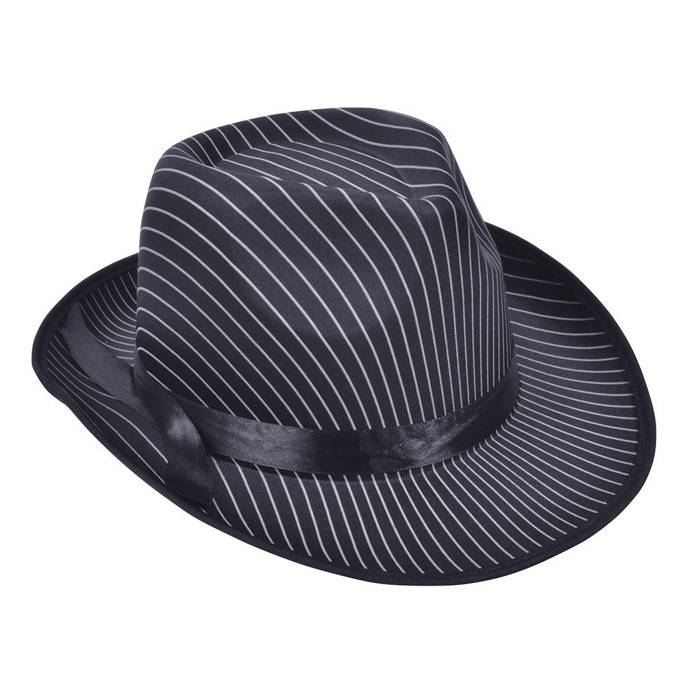 Bristol Novelty-BH480 Sombrero de gángster, Color Negro, Talla única (BH480