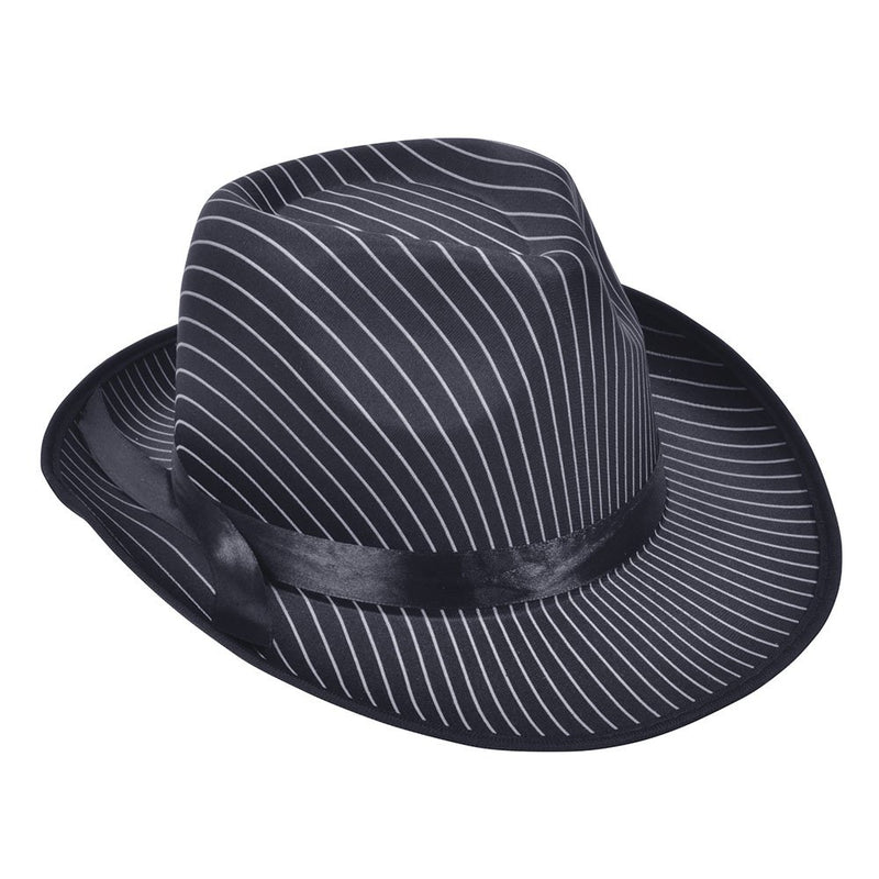 Bristol Novelty-BH480 Sombrero de gángster, Color Negro, Talla única (BH480