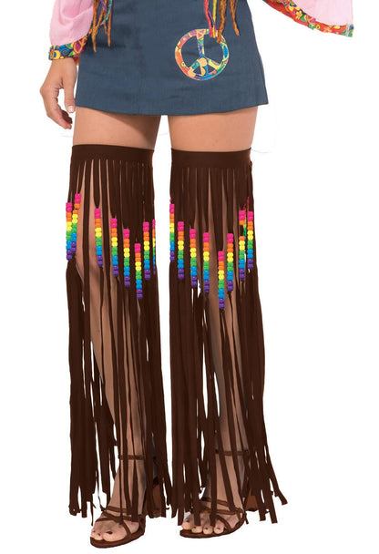 Bristol Novelty Hippie Bein-Fransen mit Perlen