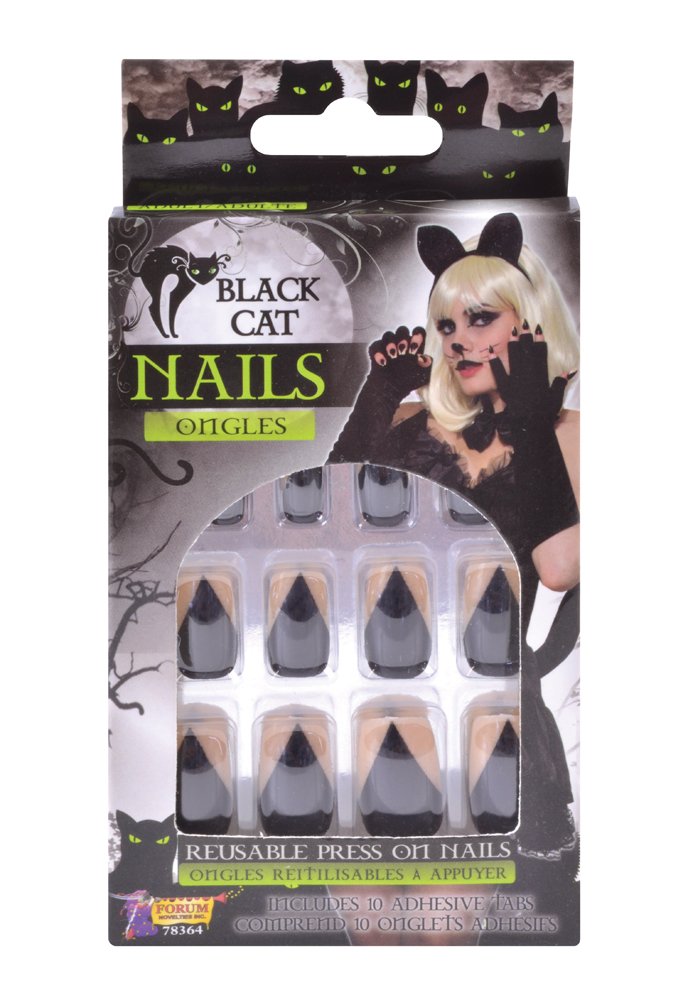 Forum Novelties X78364 Bristol Novelty 78364 Katze Nägel, Schwarz, 1 count (Pack of 1