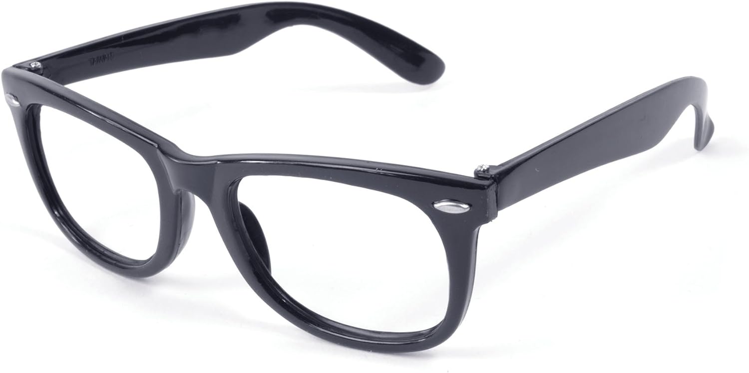 Bristol Novelty BA182 Black Frame Specs Spectacles, Unisex-Adult