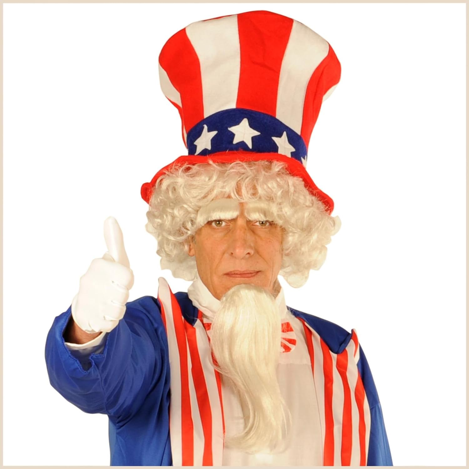 Forum Patriotic Party Uncle Sam Costume, Red, Standard