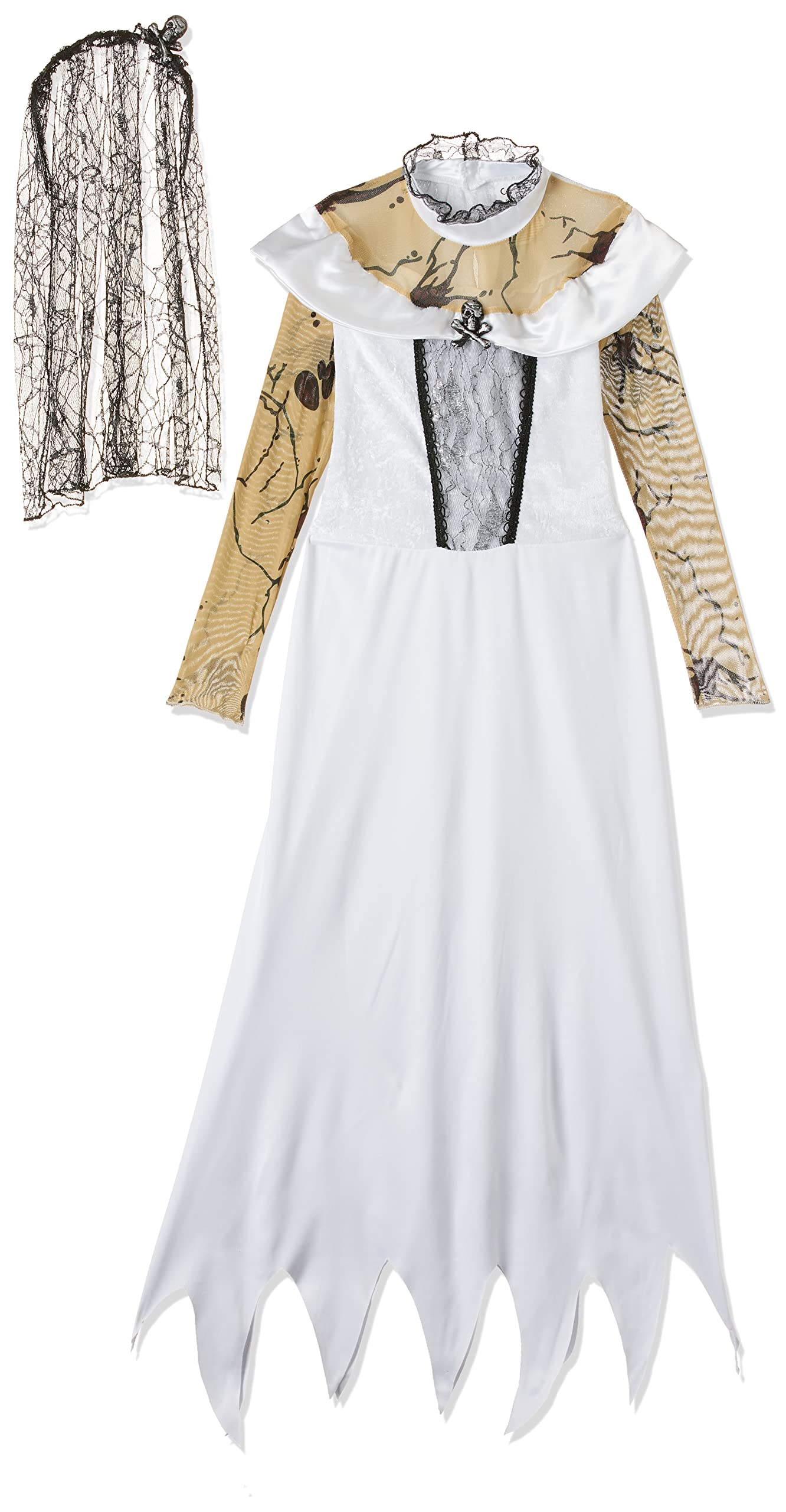 Bristol Novelty Zombie Bride Child Costume, Kids Fancy Dress