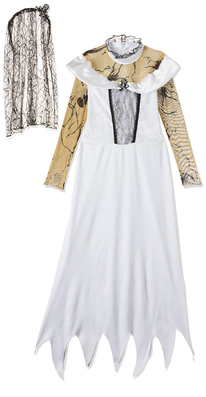 Bristol Novelty Zombie Bride Child Costume, Kids Fancy Dress